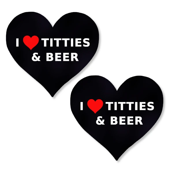 I Love Titties & Beer PastiesBlack Small
