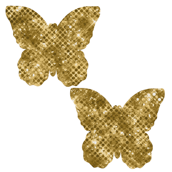 Confetti Sequin Butterfly PastiesGold Small