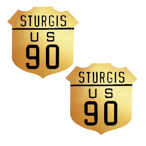 Sturgis Badge PastiesGold Small