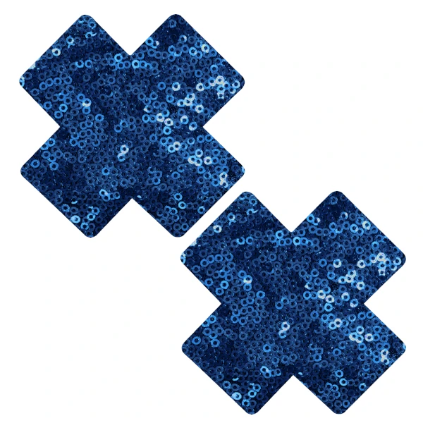 Sequin Cross PastiesBlue