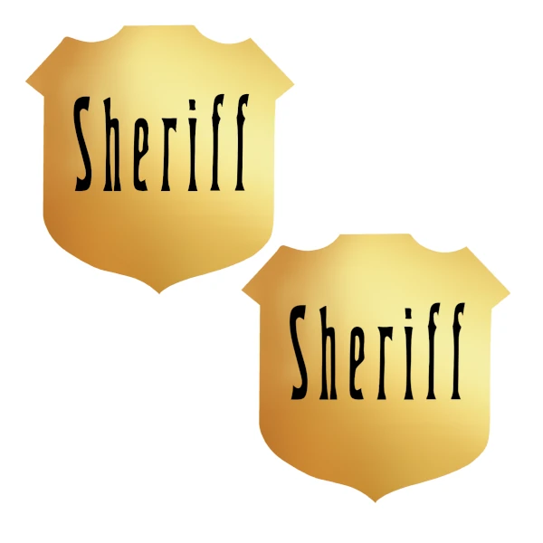 Gold Badge PastiesSheriff Small