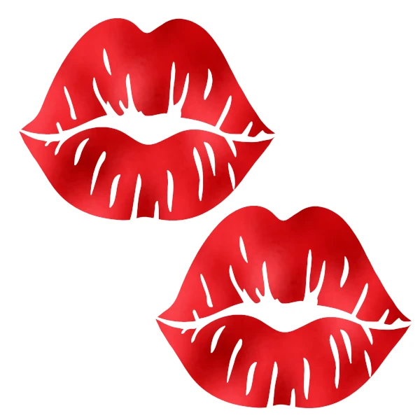 Metallic Lips PastiesRed Small
