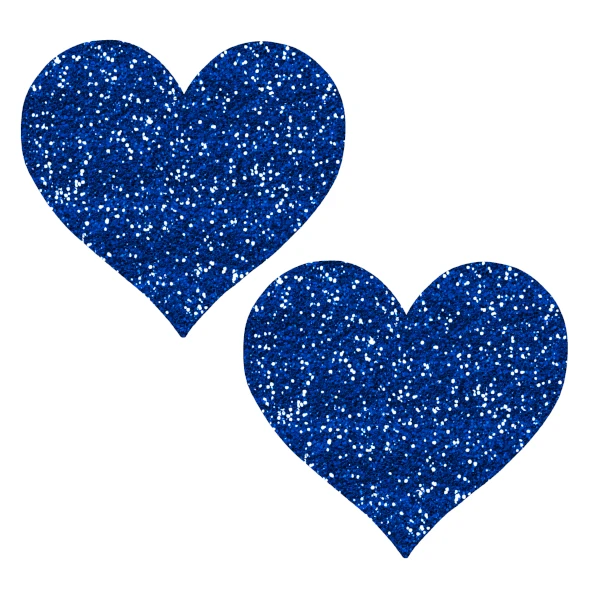 Sparkly Heart PastiesBlue Small