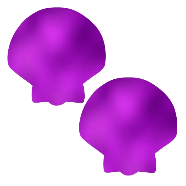 Metallic Seashell PastiesPurple Small