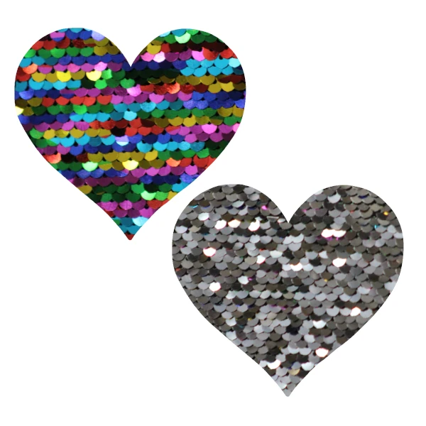 Rainbow Sequin PastiesHeart Small