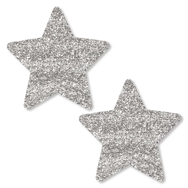 Sparkly Star PastiesSilver Small