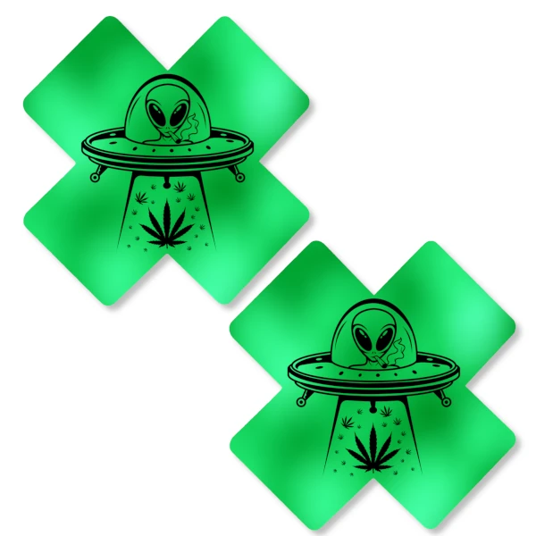Alien UFO PastiesBlack