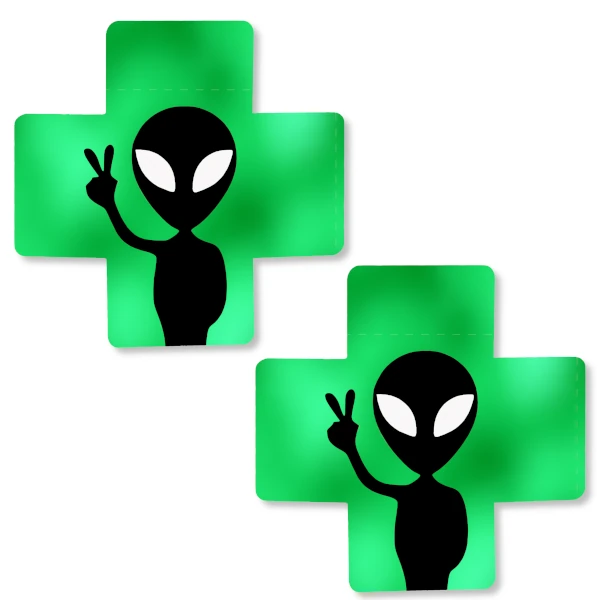 Alien Peace Sign Pasties